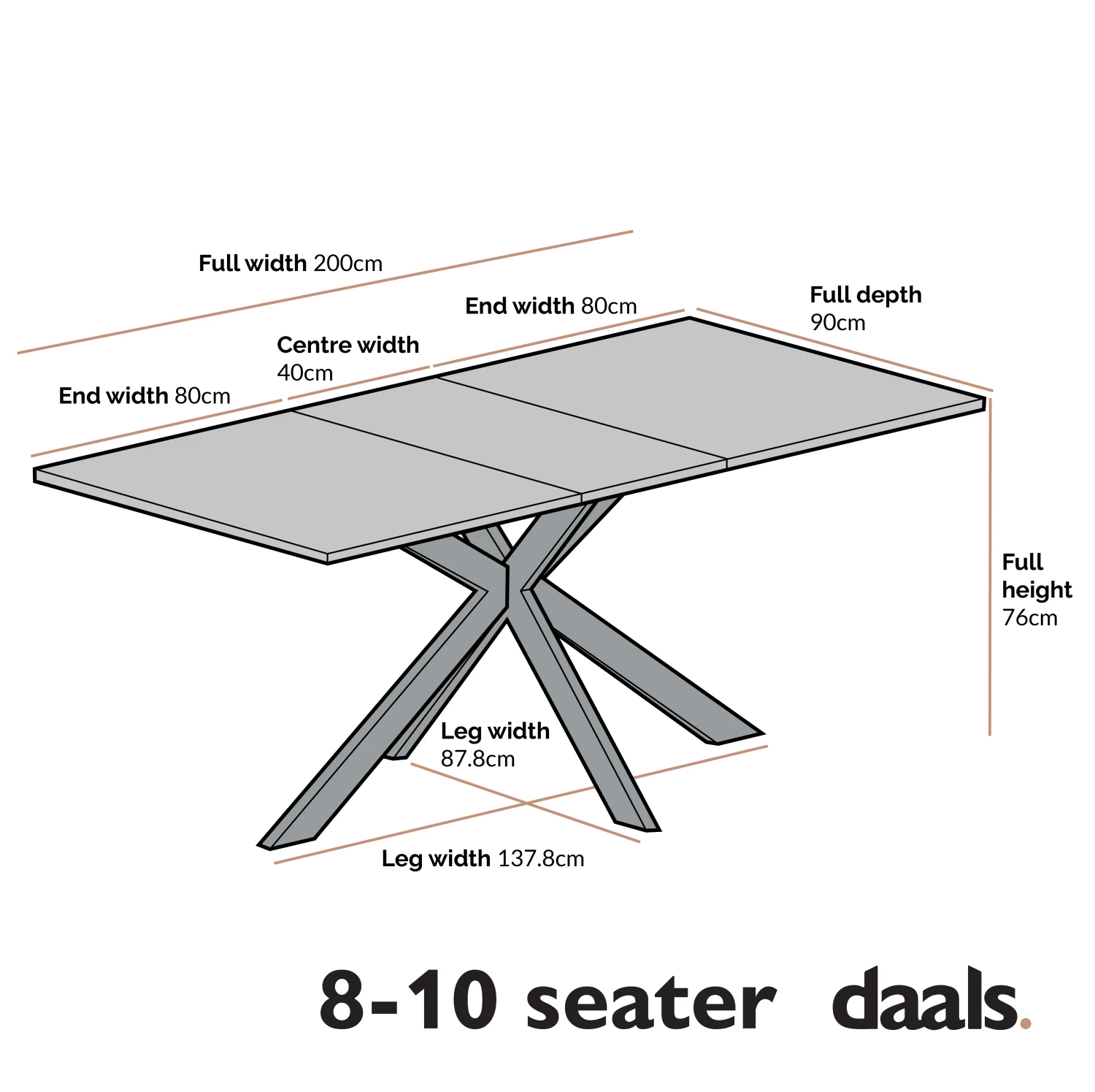 Varden Black Ceramic Extending Dining Table 8 Varden Black Ceramic Extending Dining Table - Image 6
