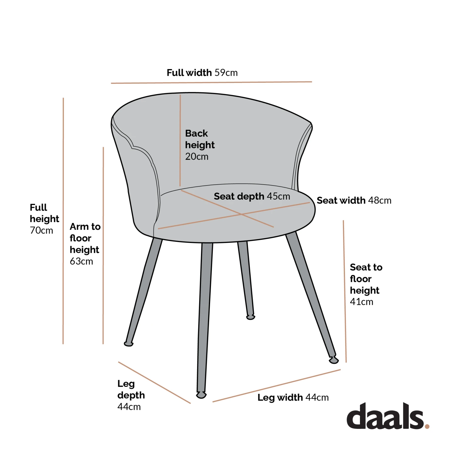 Kylie Set Of 2 Orange Velvet Dining Chairs 13 Kylie Set Of 2 Orange Velvet Dining Chairs - Image 11