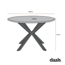 BERN Natural Curved Edge Solid Oak Dining Table -Daals Shop Dimensional Drawings MAY 2023 BSD 120 OAK