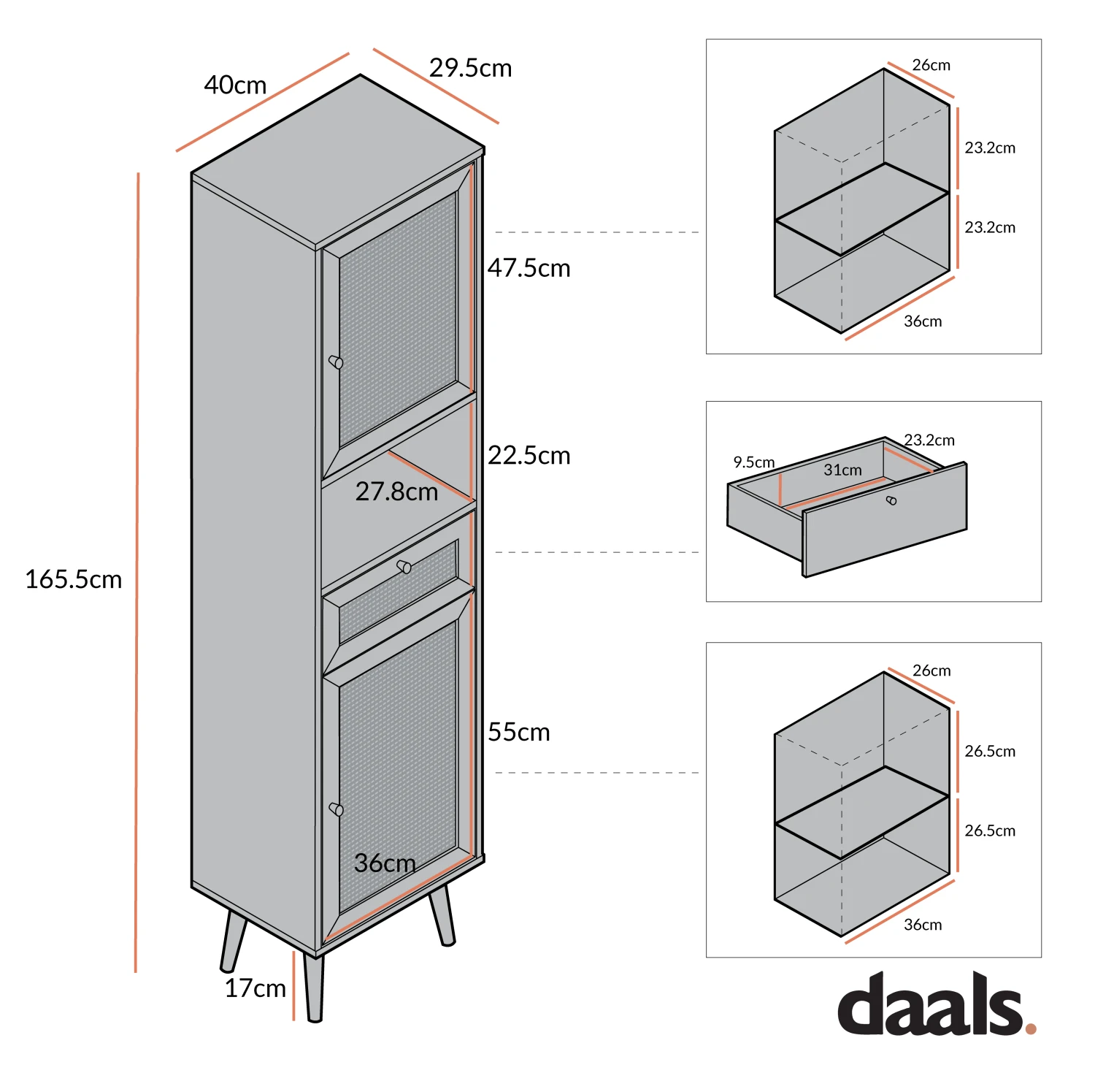 Frances Woven Rattan Tallboy Bathroom Unit, Black 7 Frances Woven Rattan Tallboy Bathroom Unit, Black - Image 5