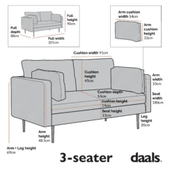Pelham Teal Blue Velvet Fabric Sofa -Daals Shop Dimensional Drawings LVSF 386 3ST 7109a877 9c62 49eb b099 fa0edc2a9357