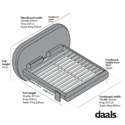 Elystan Oval Headboard Upholstered Bed, Warm Beige Fabric -Daals Shop ElystanBedrevised 41ed3c7c 25d7 4390 9885 1897aa90273e