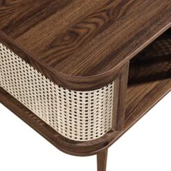 Izzy Curved Rattan Bedside Table, Walnut -Daals Shop FT BST 04 WALN detail1