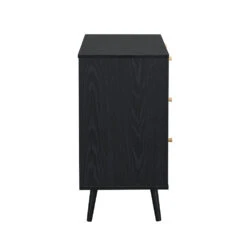 Anya Woven Rattan Chest Of 3 Drawer In Black Colour 14 Anya Woven Rattan Chest Of 3 Drawer In Black Colour -Daals Shop FT COD 001 BLACK 5