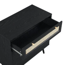 Anya Woven Rattan Chest Of 3 Drawer In Black Colour 16 Anya Woven Rattan Chest Of 3 Drawer In Black Colour -Daals Shop FT COD 001 BLACK detail3