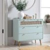Anya Woven Rattan Chest Of 3 Drawer In Mint Colour 1 Anya Woven Rattan Chest Of 3 Drawer In Mint Colour -Daals Shop FT COD 001 SAGE main