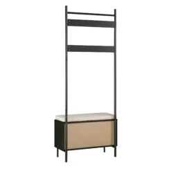 Frances Woven Hallway Unit With Cushion, Black -Daals Shop FT CTRACK 01 BLACK WB5