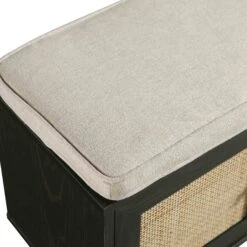 Frances Woven Hallway Unit With Cushion, Black -Daals Shop FT CTRACK 01 BLACK detail3