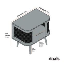 Izzy Curved Rattan Bedside Table, Walnut -Daals Shop FT CurvedRange FT BST 04 3 2c974df5 ac0c 4d36 9438 3410ca423096