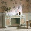 Frances Woven Rattan 3-Drawer Desk, Mint 2 Frances Woven Rattan 3-Drawer Desk, Mint -Daals Shop FT DESK 02 SAGE main