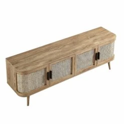 Izzy Curved Rattan 160cm Wide TV Unit, Natural 30 Izzy Curved Rattan 160cm Wide TV Unit, Natural -Daals Shop FT LGTV 04 NAT WB6