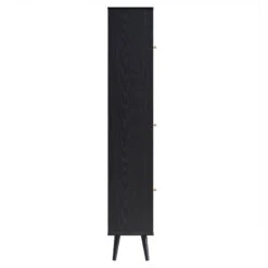 Frances Woven Rattan Tallboy Bathroom Unit, Black 23 Frances Woven Rattan Tallboy Bathroom Unit, Black -Daals Shop FT TALLB 01 BLACK WB4