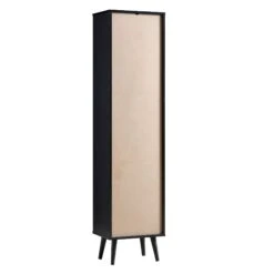 Frances Woven Rattan Tallboy Bathroom Unit, Black 24 Frances Woven Rattan Tallboy Bathroom Unit, Black -Daals Shop FT TALLB 01 BLACK WB5