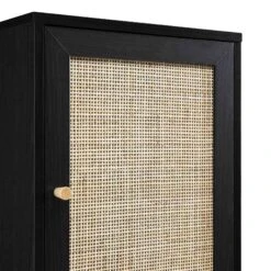 Frances Woven Rattan Tallboy Bathroom Unit, Black 25 Frances Woven Rattan Tallboy Bathroom Unit, Black -Daals Shop FT TALLB 01 BLACK detail1
