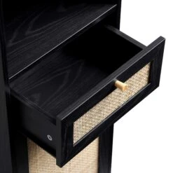 Frances Woven Rattan Tallboy Bathroom Unit, Black 26 Frances Woven Rattan Tallboy Bathroom Unit, Black -Daals Shop FT TALLB 01 BLACK detail2