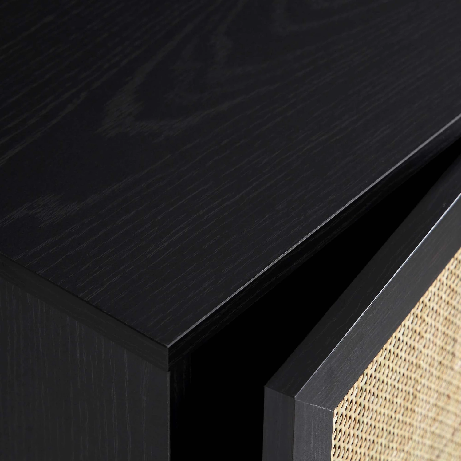 Frances Woven Rattan Tallboy Bathroom Unit, Black 16 Frances Woven Rattan Tallboy Bathroom Unit, Black - Image 14