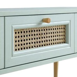 Anya Woven Rattan 3-Drawer TV Unit In Mint 23 Anya Woven Rattan 3-Drawer TV Unit In Mint -Daals Shop FT TV 001 SAGE detail2