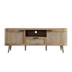 Izzy Curved Rattan 150cm TV Unit, Natural -Daals Shop FT TV 03 NAT WB1