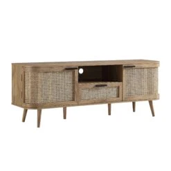 Izzy Curved Rattan 150cm TV Unit, Natural -Daals Shop FT TV 03 NAT WB2
