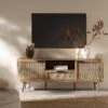 Izzy Curved Rattan 150cm TV Unit, Natural 2 Izzy Curved Rattan 150cm TV Unit, Natural -Daals Shop FT TV 03 NAT main 50