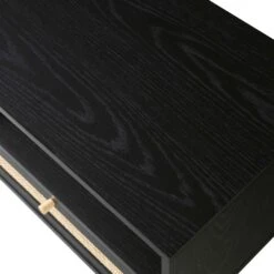 Frances Woven Rattan 160cm 3-Drawer TV Unit, Black -Daals Shop FT TV 05 BLACK detail3