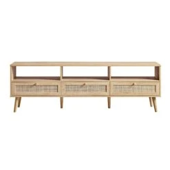 Frances Woven Rattan 160cm 3-Drawer TV Unit, Natural 18 Frances Woven Rattan 160cm 3-Drawer TV Unit, Natural -Daals Shop FT TV 05 NAT WB1
