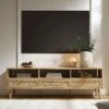 Frances Woven Rattan 160cm 3-Drawer TV Unit, Natural -Daals Shop FT TV 05 NAT main