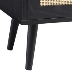 Frances Woven Rattan 2-Door Bathroom Undersink Unit, Black -Daals Shop FT UDS 01 BLACK detail4