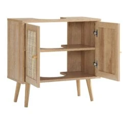 Frances Woven Rattan 2-Door Bathroom Undersink Unit, Natural 21 Frances Woven Rattan 2-Door Bathroom Undersink Unit, Natural -Daals Shop FT UDS 01 NAT WB3