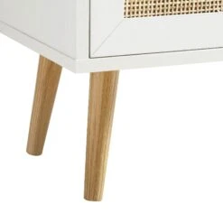 Frances Woven Rattan 2-Door Bathroom Undersink Unit, White -Daals Shop FT UDS 01 WHITE detail4