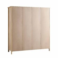 Frances Rattan 4-Door Wardrobe With 2 Drawers, Natural -Daals Shop FT WARD 04 NAT WB5