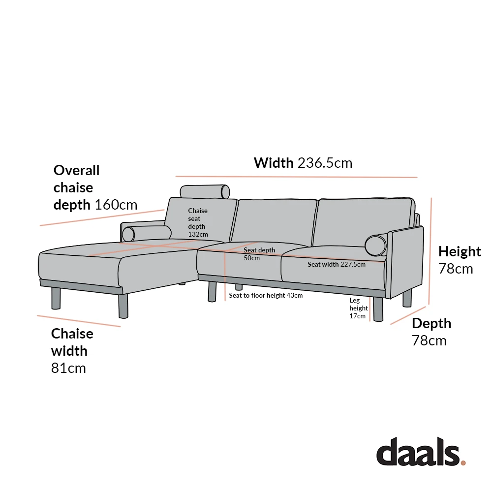 Timber Oatmeal Fabric Sofa, Large 3-Seater Chaise Sofa Left Hand 8 Timber Oatmeal Fabric Sofa, Large 3-Seater Chaise Sofa Left Hand - Image 6