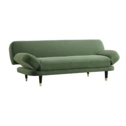 Solna 2-Seater Sofa Bed, Moss Green Velvet -Daals Shop GCSF 2277 MOSS VEL WB1