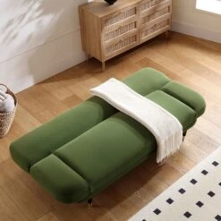 Solna 2-Seater Sofa Bed, Moss Green Velvet -Daals Shop GCSF 2277 MOSS VEL scene3