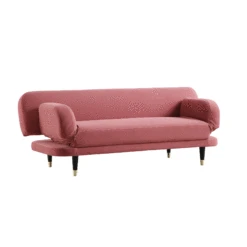 Solna 2-Seater Sofa Bed, Dusty Rose Velvet -Daals Shop GCSF 2277 PINK VEL GIF1