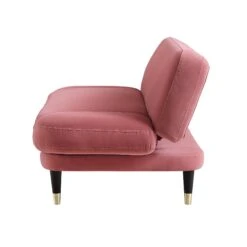 Solna 2-Seater Sofa Bed, Dusty Rose Velvet -Daals Shop GCSF 2277 PINK VEL WB5