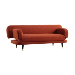 Solna 2-Seater Sofa Bed, Rust Velvet -Daals Shop GCSF 2277 RUST VEL GIF1