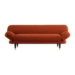 Solna 2-Seater Sofa Bed, Rust Velvet -Daals Shop GCSF 2277 RUST VEL WB1