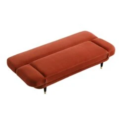 Solna 2-Seater Sofa Bed, Rust Velvet -Daals Shop GCSF 2277 RUST VEL WB7