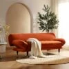 Solna 2-Seater Sofa Bed, Rust Velvet -Daals Shop GCSF 2277 RUST VEL main
