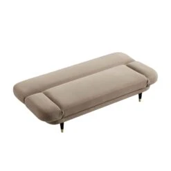 Solna 2-Seater Sofa Bed, Mink Velvet -Daals Shop GCSF 2277 TAUPE VEL WB3