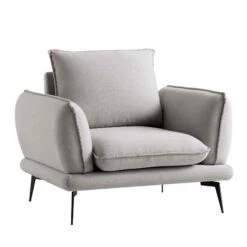 Obriel Grey Marl Fabric Armchair -Daals Shop GCSF 2299 GREY FAB 1ST WB2