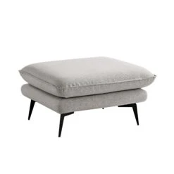 Obriel Grey Marl Fabric Footstool -Daals Shop GCSF 2299 GREY FAB STOOL WB1