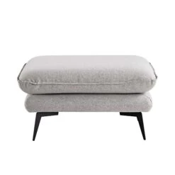 Obriel Grey Marl Fabric Footstool -Daals Shop GCSF 2299 GREY FAB STOOL WB2