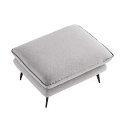 Obriel Grey Marl Fabric Footstool -Daals Shop GCSF 2299 GREY FAB STOOL WB3