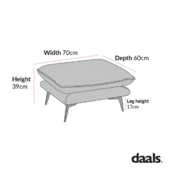 Obriel Grey Marl Fabric Footstool -Daals Shop GCSF 2299 STOOL 1 dc4c12c7 4728 40d6 98af 2caea59608f1