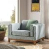 Dipley Sage Fabric Sofa, 1-Seater -Daals Shop GCSF 2339 SAGE WOV 1ST scene1