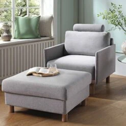 Timber Grey Marl Fabric Armchair 15 Timber Grey Marl Fabric Armchair -Daals Shop GCSF 2348 GREY FAB 1ST scene2