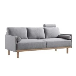 Timber Grey Marl Fabric Sofa, 3-Seater 22 Timber Grey Marl Fabric Sofa, 3-Seater -Daals Shop GCSF 2348 GREY FAB 3ST WB2