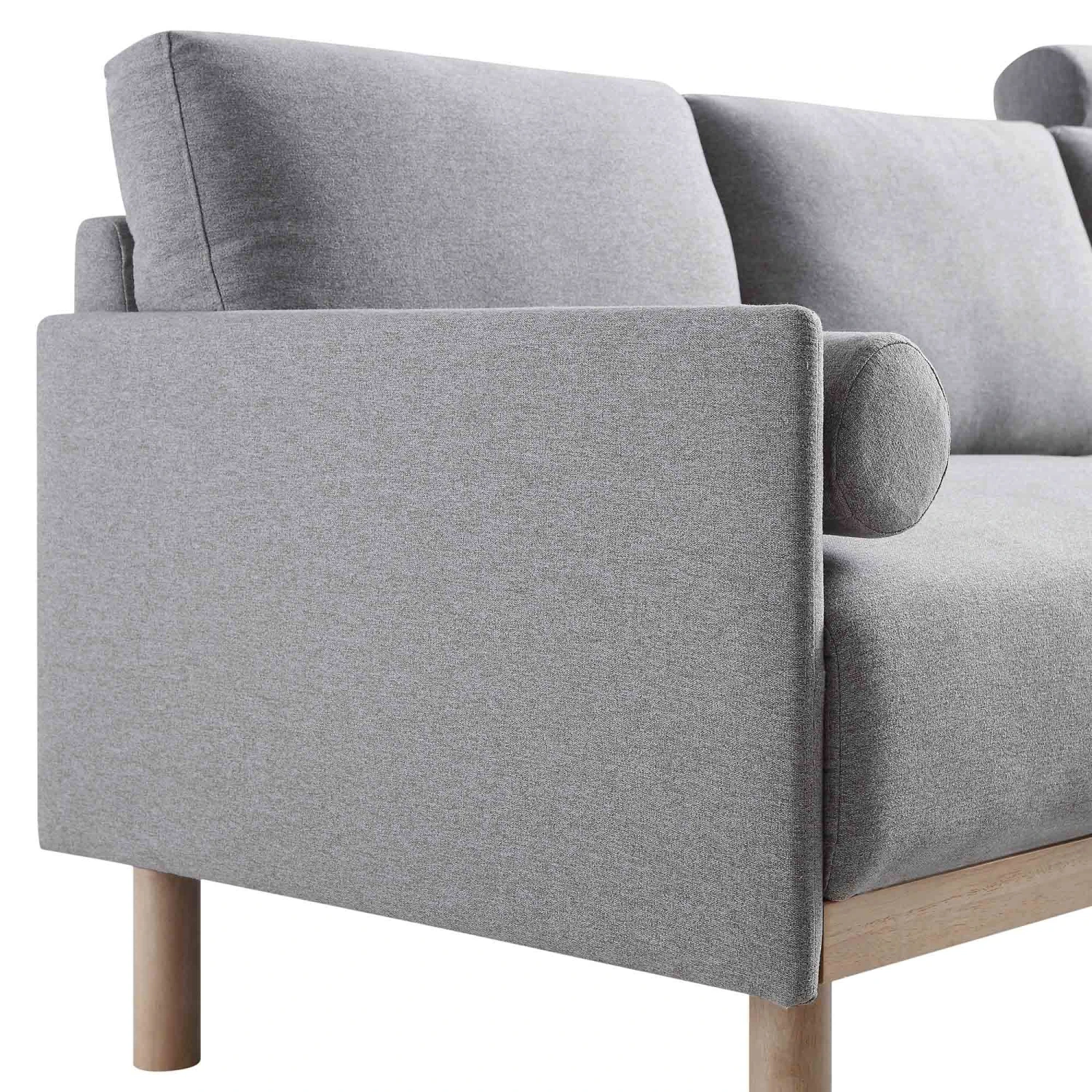 Timber Grey Marl Fabric Sofa, 3-Seater 14 Timber Grey Marl Fabric Sofa, 3-Seater - Image 12